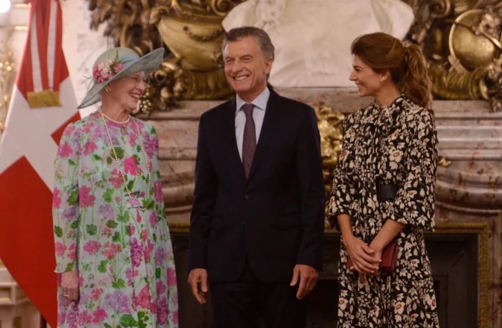 Mauricio Macri recibió a la reina Margarita II de Dinamarca.