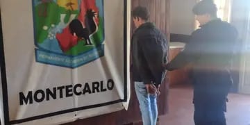 Montecarlo: joven en aparente estado de ebriedad fue detenido por amenazar a transeúntes