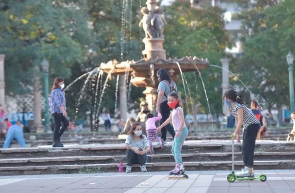 Los niños, de los que más disfrutan del regreso a los espacios abiertos.