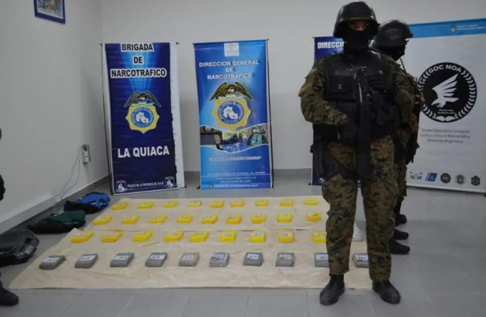 Cocaína incautada en La Quiaca, Jujuy