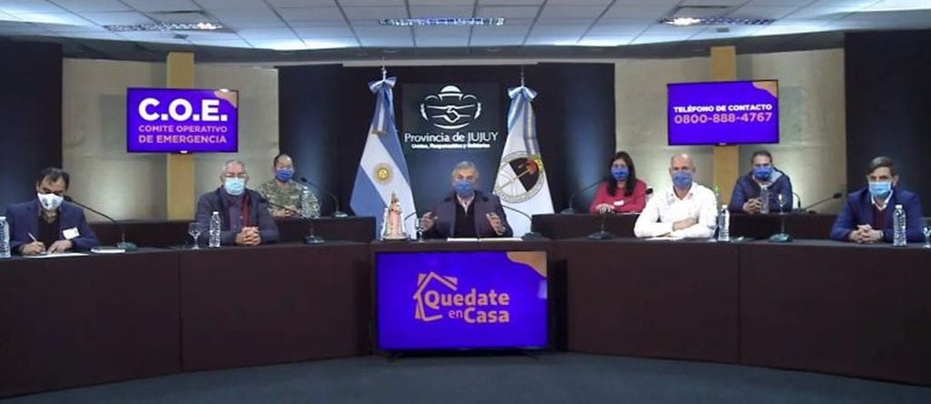 Los integrantes del COE Jujuy presentaron el informe N° 154.