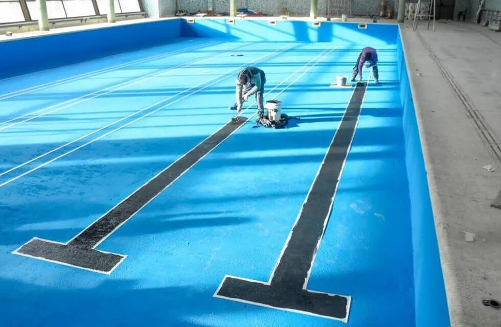 Ushuaia: avanzan los trabajos de remodelación en los natatorios del Polo Deportivo