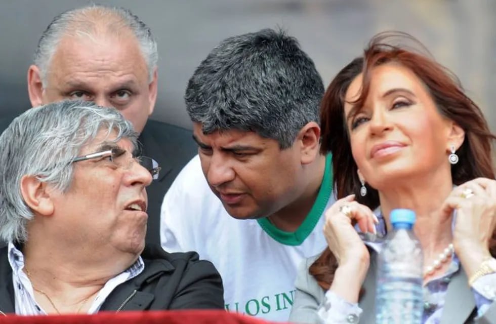 Moyano Pablo, Moyano Hugo y Cristina Kirchner