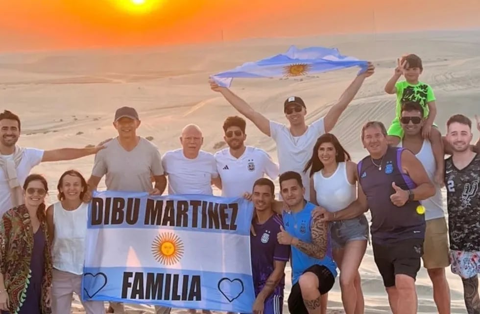 La familia del Dibu Martínez festejando en Qatar