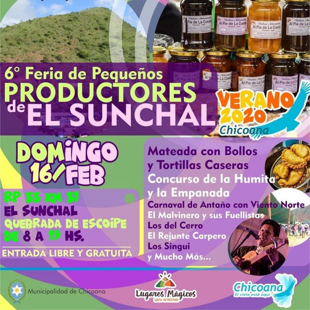 Sexta feria de Pequeños Productores de El Sunchal (Faceook 60 Municipios Radio Salta)