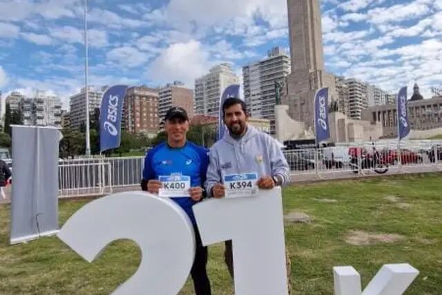 Carlos Horacio Quiroga y Miguel Brochero Media Maratón Rosario 21 K