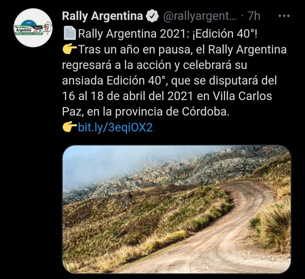 Rally Argentina vía Twitter.