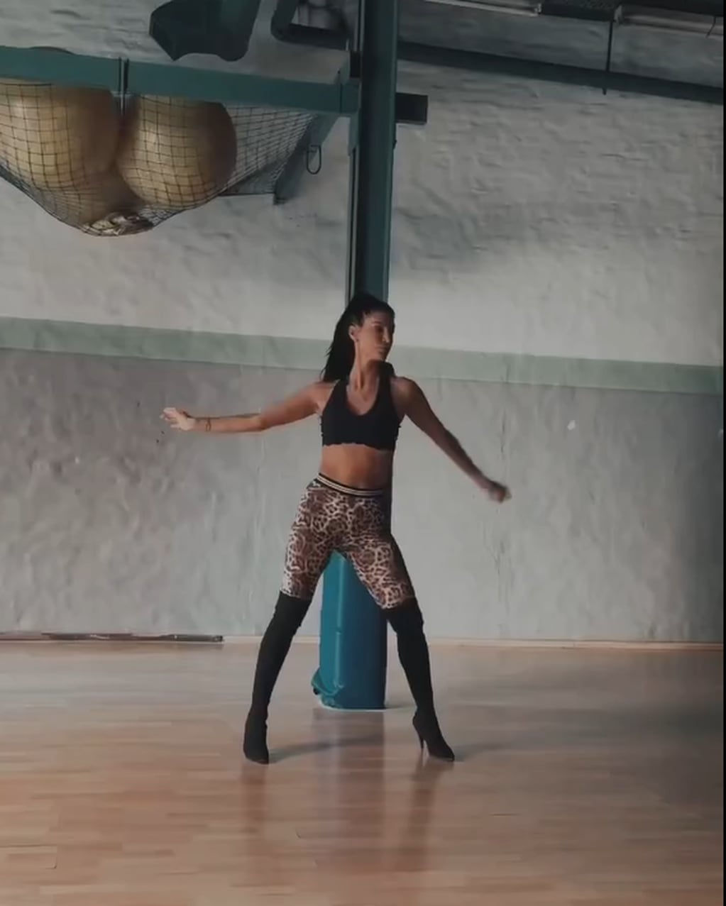 Silvina Escudero apostó por unas calzas animal print y deslumbró con una coreografía ultra sexy