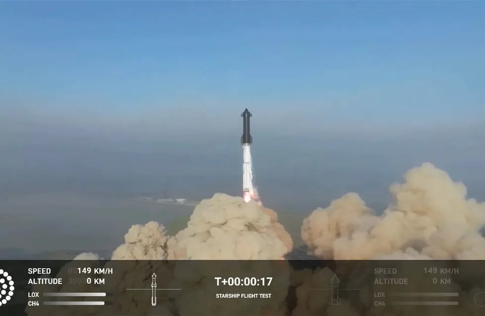 Foto del lanzamiento de Starship publicada por Elon Musk.