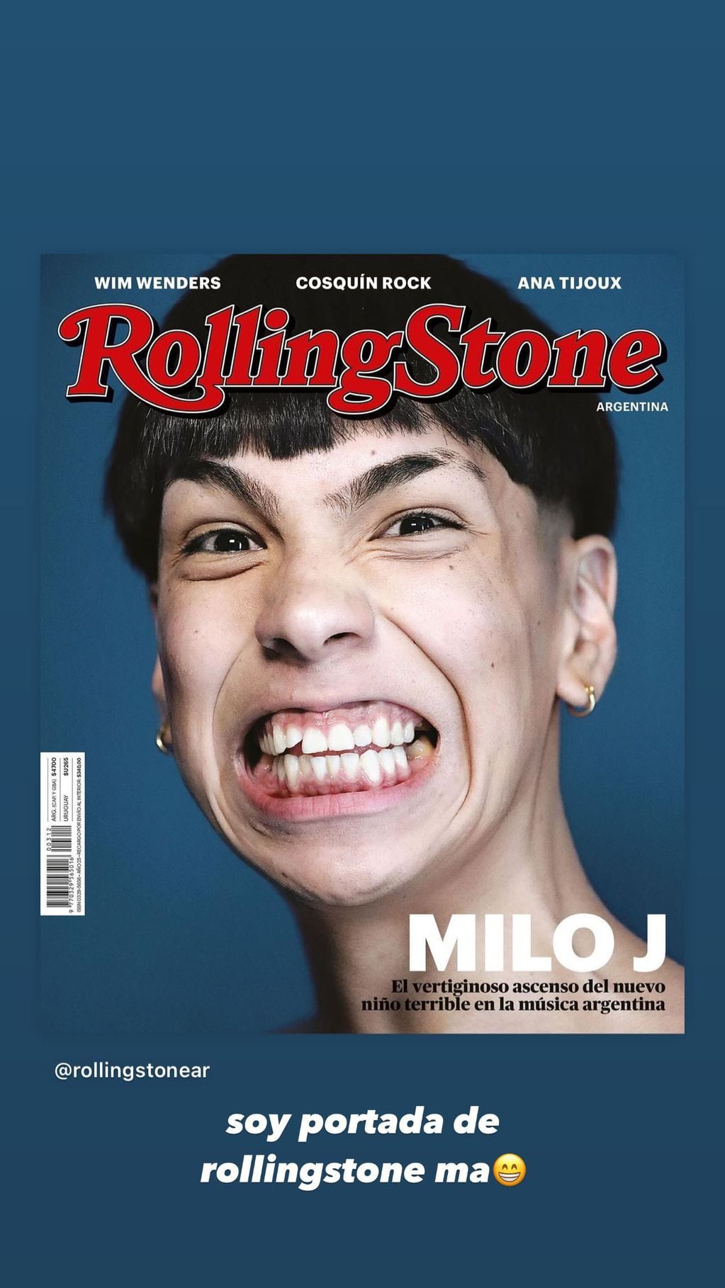 Milo J es la cara de la portada de Rolling Stone.
