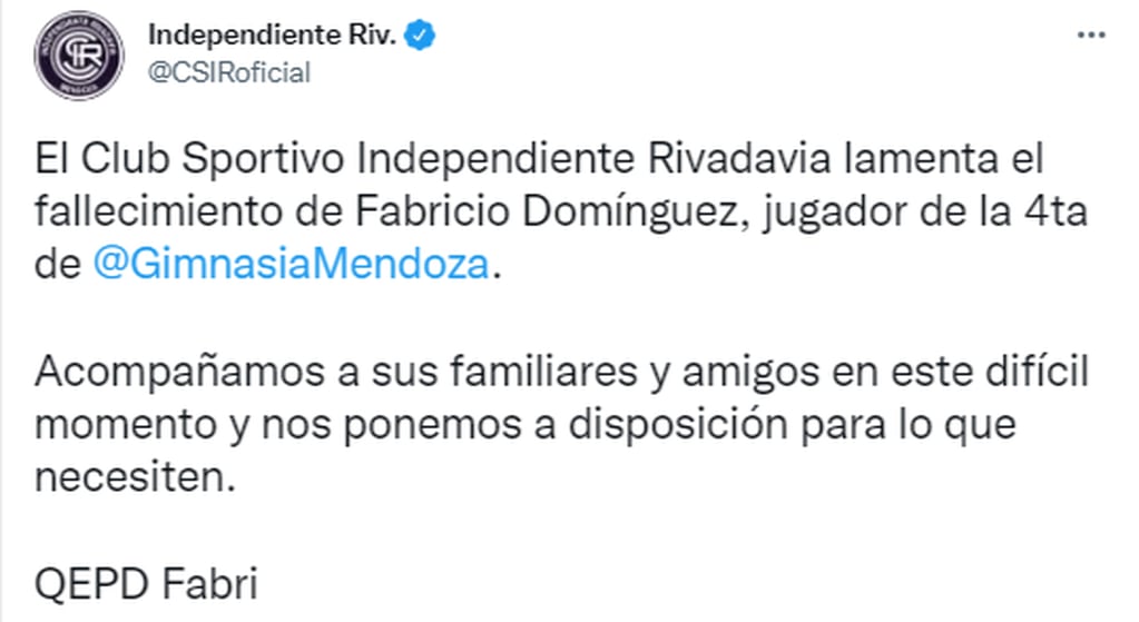 Despedida a Fabricio Domínguez.