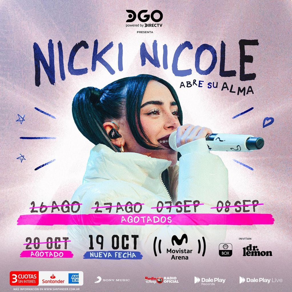 Nicki Nicole anunció su sexto show en el Movistar Arena: fecha y precios de entradas