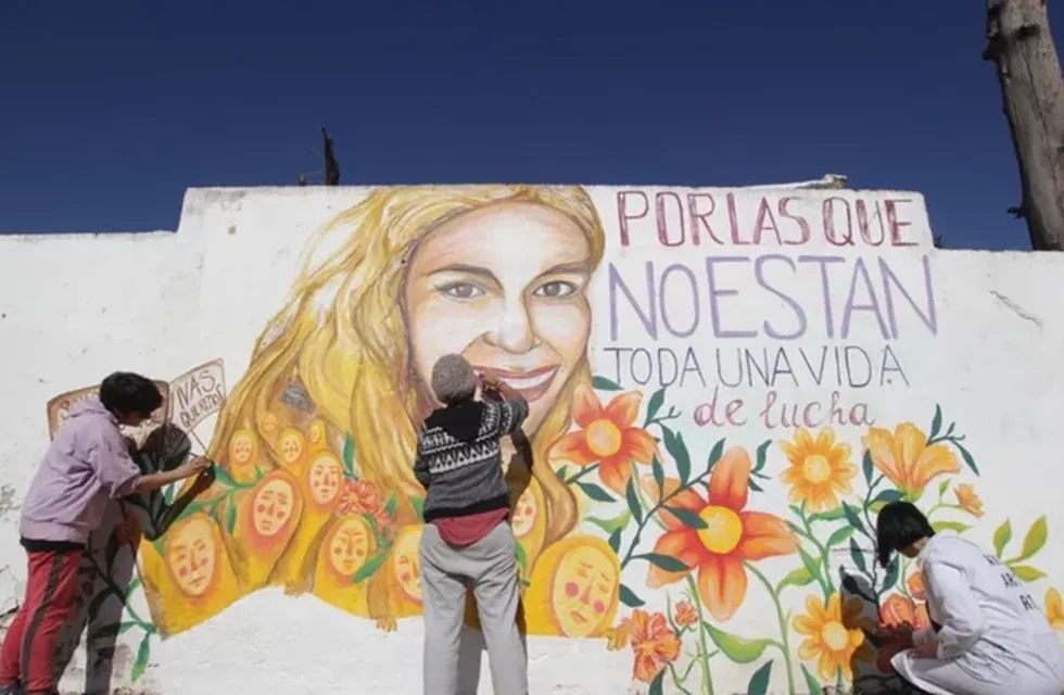 El mural que inmortaliza a Johana Galdeano.