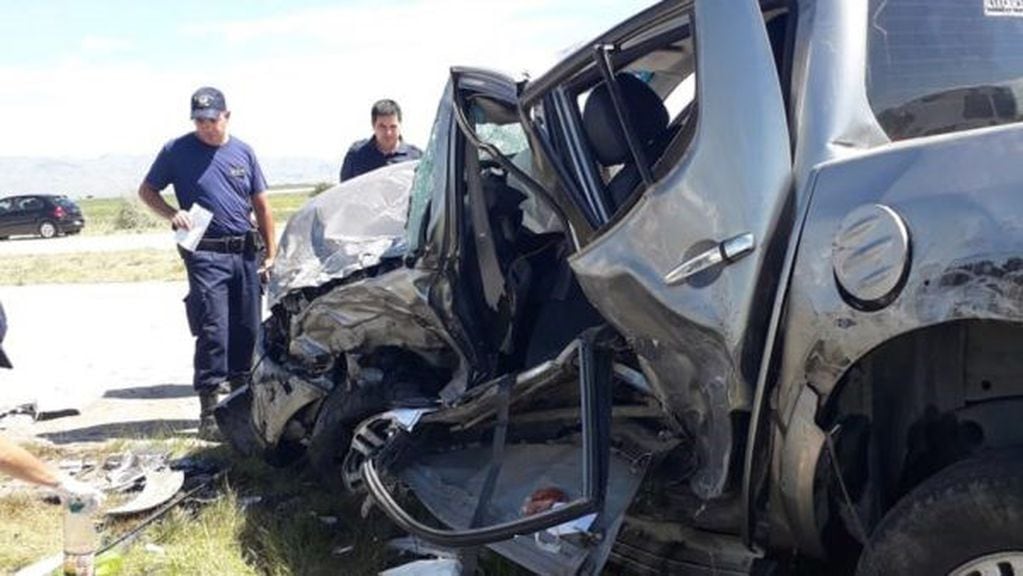 Terrible accidente frontal en San Luis (Foto: Walter Mauriño)