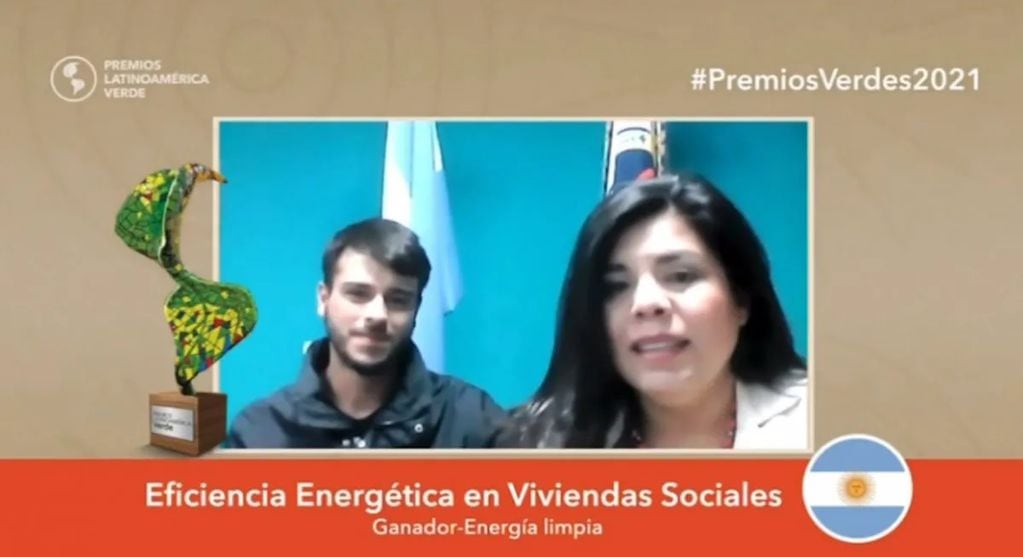 Irma Padilla, directora del proyecto y coordinadora de Gestión Territorial, participó mediante videoconferencia de la entrega del Premio Latinoamérica Verde que Jujuy ganó en la categoría energía limpia.