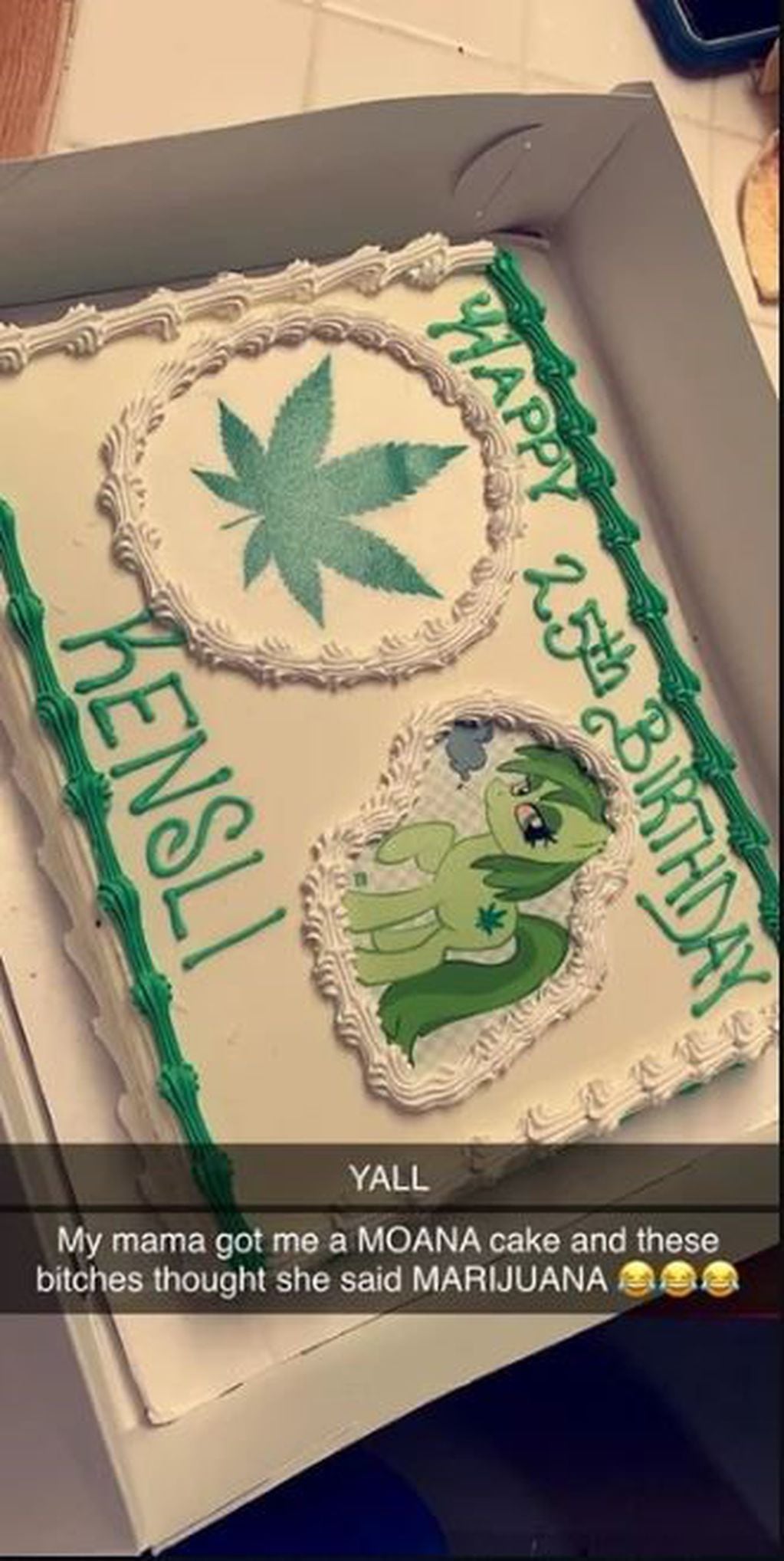 Pidió una torta de Moana, pero le entendieron "marihuana" y el resultado fue hilarante