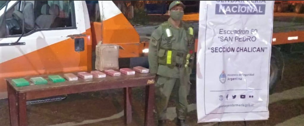 Gendarmes secuestran nueve kilos de cocaína en un camión que circulaba por la ruta 34, en Jujuy.