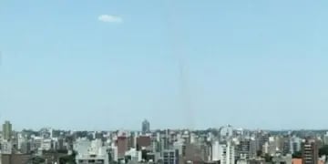 Aparecieron remolinos de polvo en la ciudad de Rosario y alarmó a los vecinos.