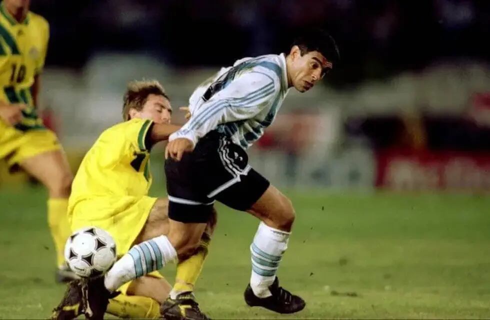 Diego Armando Maradona, presente en el repechaje ante Australia en 1993.