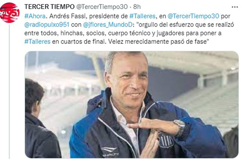 Andrés Fassi quiere el protagonismo en las dos competencias que le quedan a Talleres en el semestre.