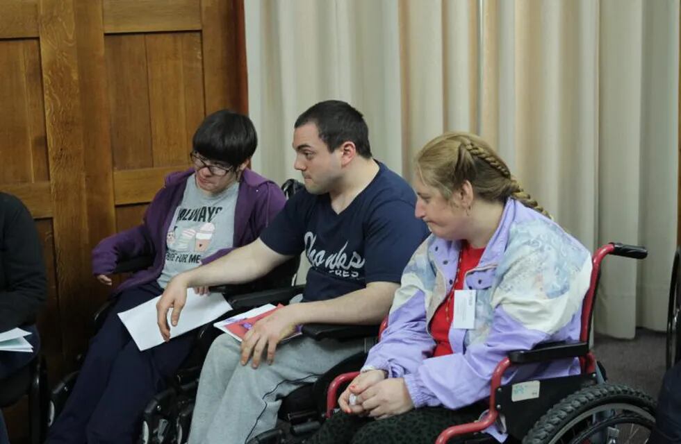 MON101. MONTEVIDEO (URUGUAY), 13/11/2018. Personas con discapacidad participan del Curso Internacional \