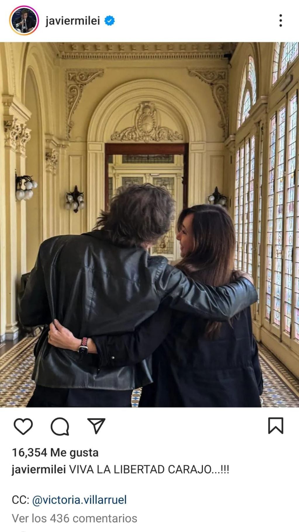 Victoria Villarruel y Javier Milei se mostraron juntos en las redes sociales