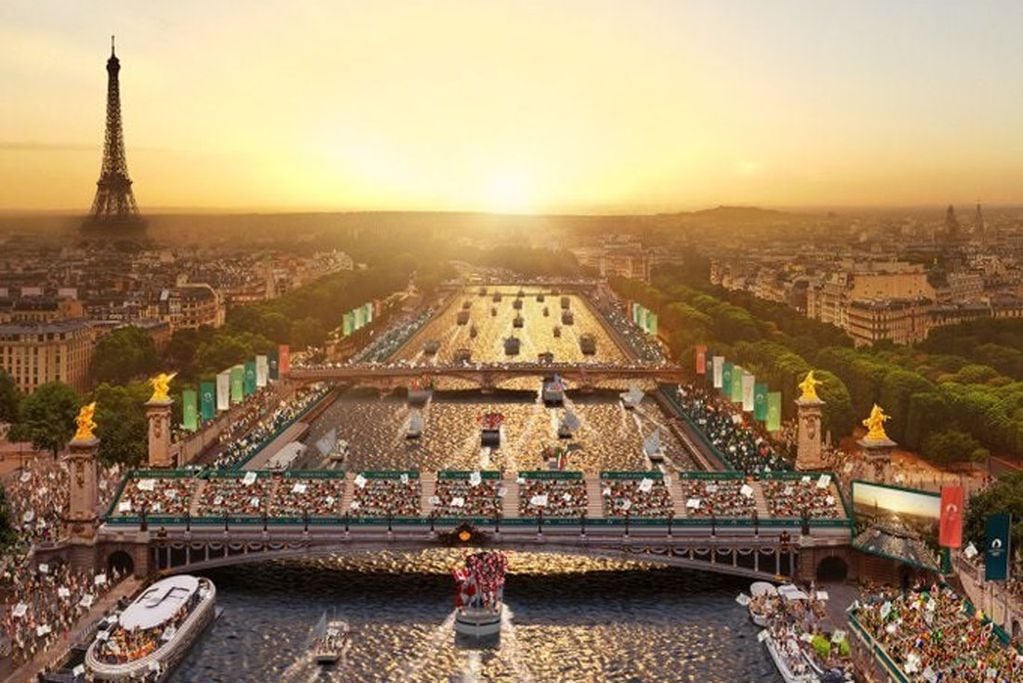 París prepara una fiesta para la ceremonia inaugural de los Juegos Olímpicos 2024, con 600.000 personas a orillas del río Sena. (AP)