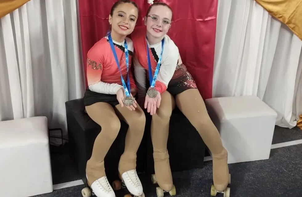Delfina Morán e Isis Quiroga se ubicaron entre las primeras cinco patinadoras del país en sus respectivas categorías.