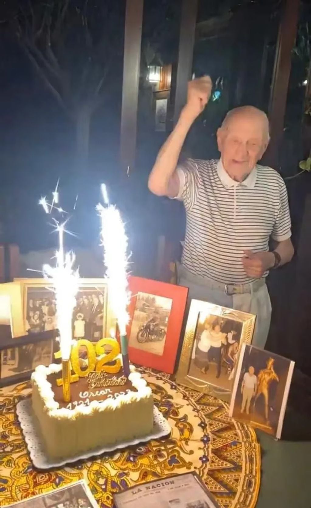 El hombre cumplió 102 años este 2023.