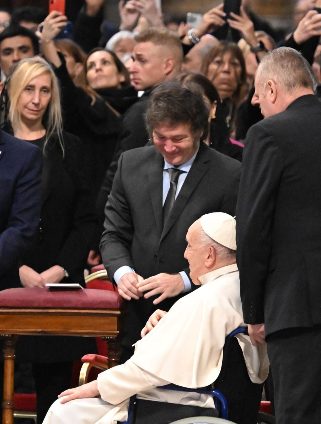 El encuentro entre el Papa Francisco y Javier Milei en el Vaticano. 