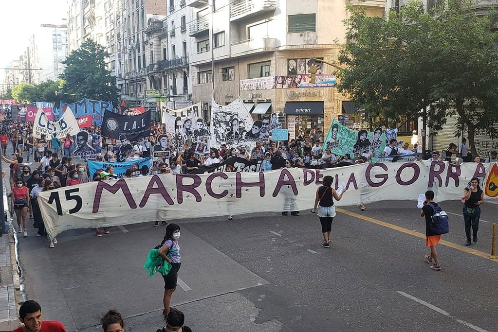 Córdoba. Marcha de la Gorra en Córdoba (Javier Ferreyra/La Voz).