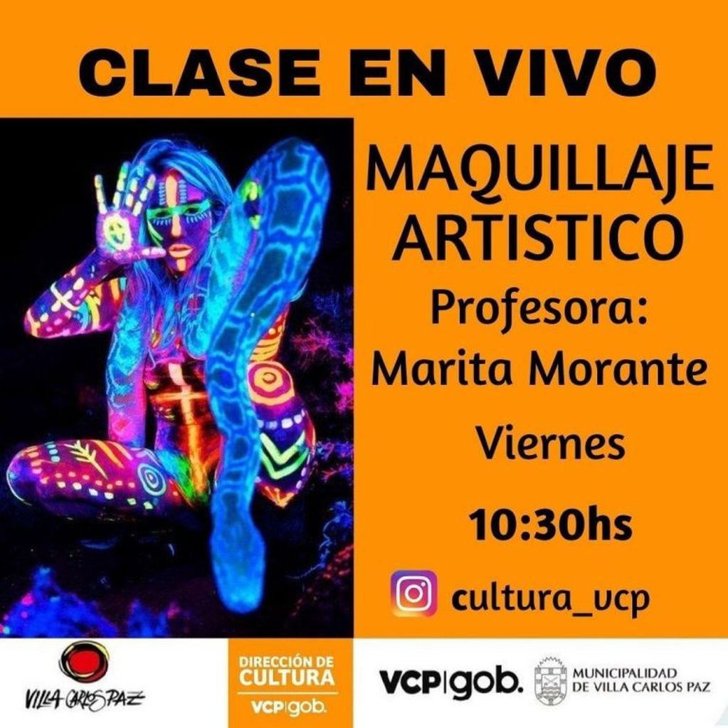 Clases en vivo de maquillaje.