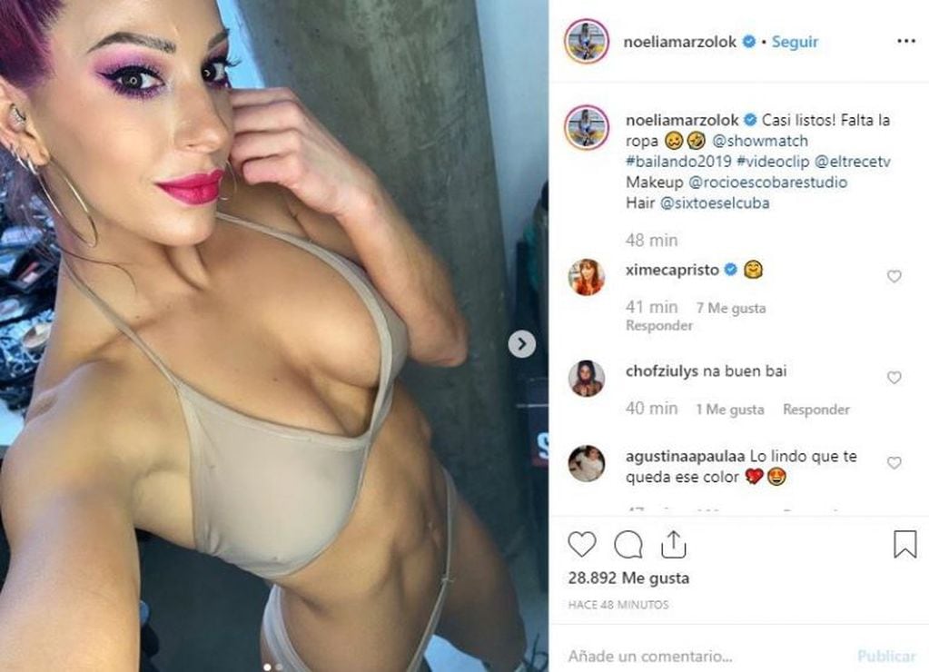 Noelia Marzol incendió Instagram en la previa del Bailando  (Instagram)