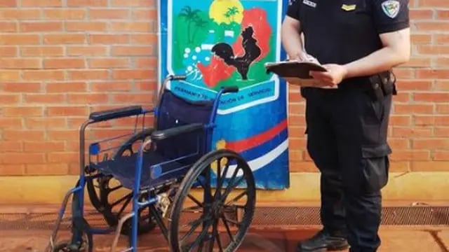 Wanda: recuperan una silla de ruedas que había sido sustraída