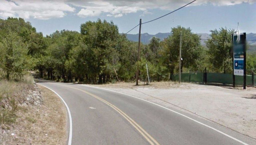 Ruta 39. El accidente ocurrió frente al camping Maderos de La Florida. Foto: Google Street View.
