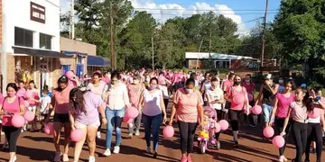 Caminata por la lucha contra el cáncer de mama en Santo Pipó