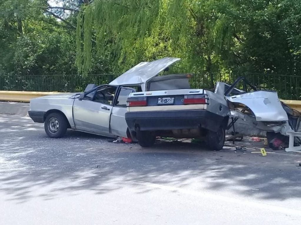 Así quedó el auto.