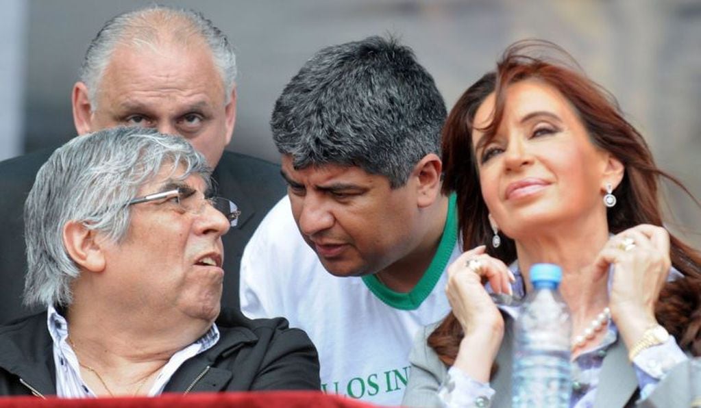Moyano Pablo, Moyano Hugo y Cristina Kirchner (WEB)