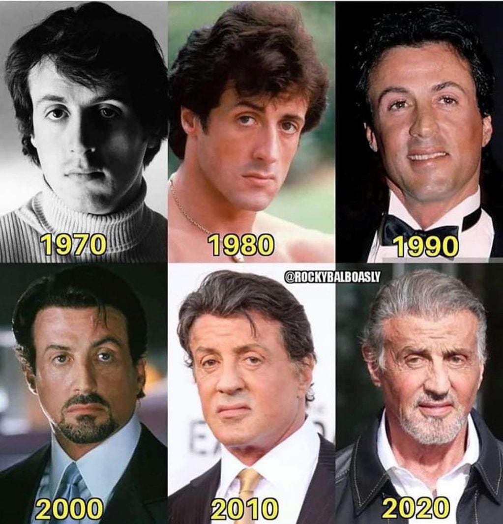 Los diferentes looks de Sylvester Stallone a lo largo de cinco décadas (Foto: Instagram/ @sylveserstalloneofficial)