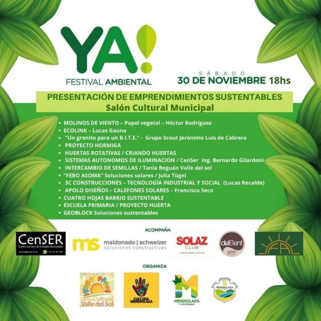 Festival ambiental YA 18hs