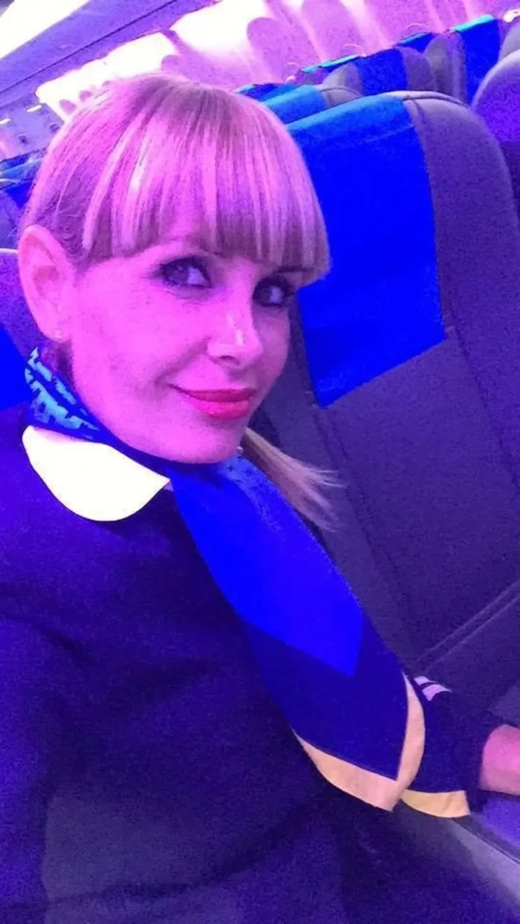 Daniela Carbone, la azafata detenida por la amenaza de bomba al vuelo de Aerolíneas Argentinas.