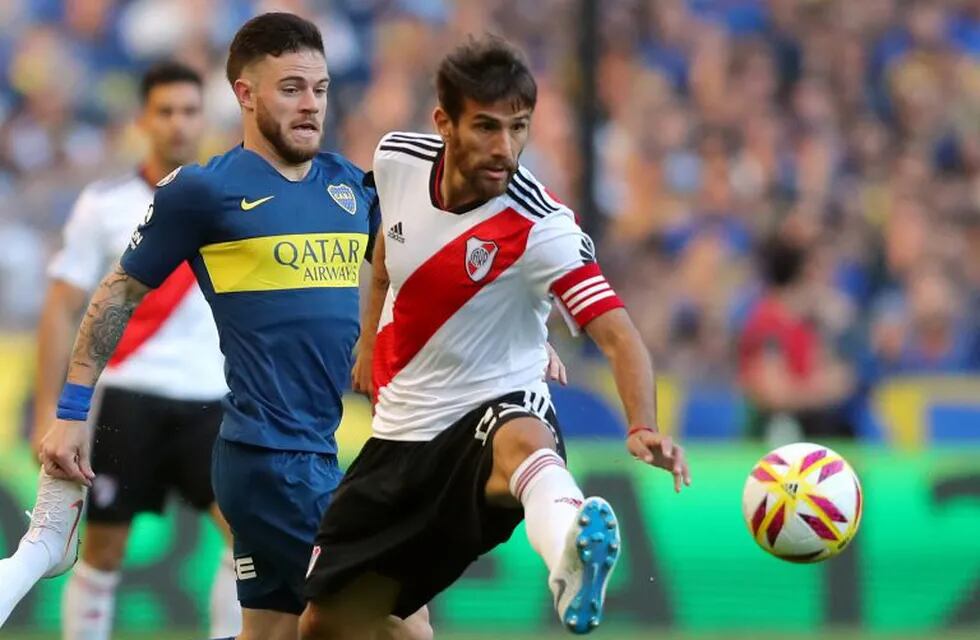 Leonardo Ponzio recibió el alta y ya piensa en la vuelta ante Boca. Foto: REUTERS.