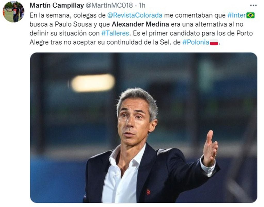 Inter quiere al portugués De Sousa y se desactiva lo del Cacique Medina...