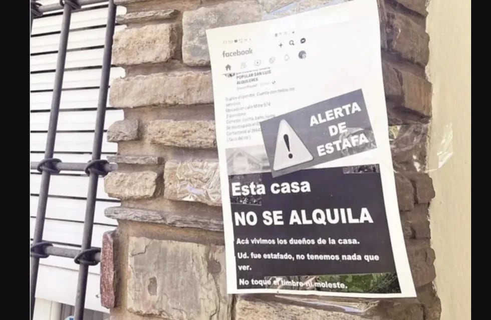En San Luis armaron un grupo de Facebook para advertir por estafas con "alquileres truchos".