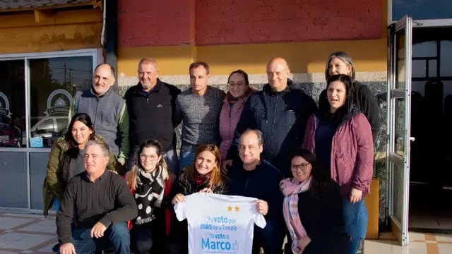 El intendente de Santiago Temple recibió el apoyo de LLaryora y Prunotto para su reelección. (Facebook Marco Ferace)