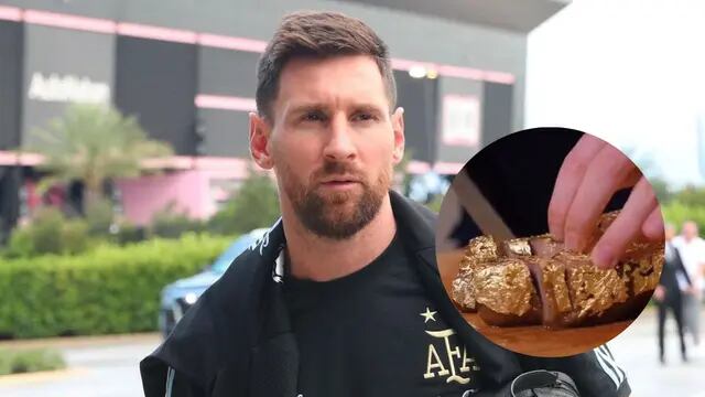 El día que Messi probó carne bañada en oro