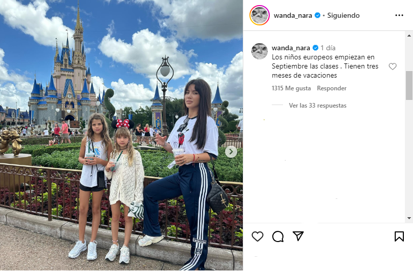 Wanda Nara contó por qué sus hijas no están yendo al colegio
