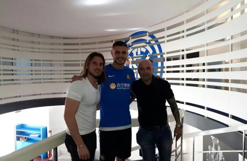 Sampaoli estuvo con Icardi en Milán
