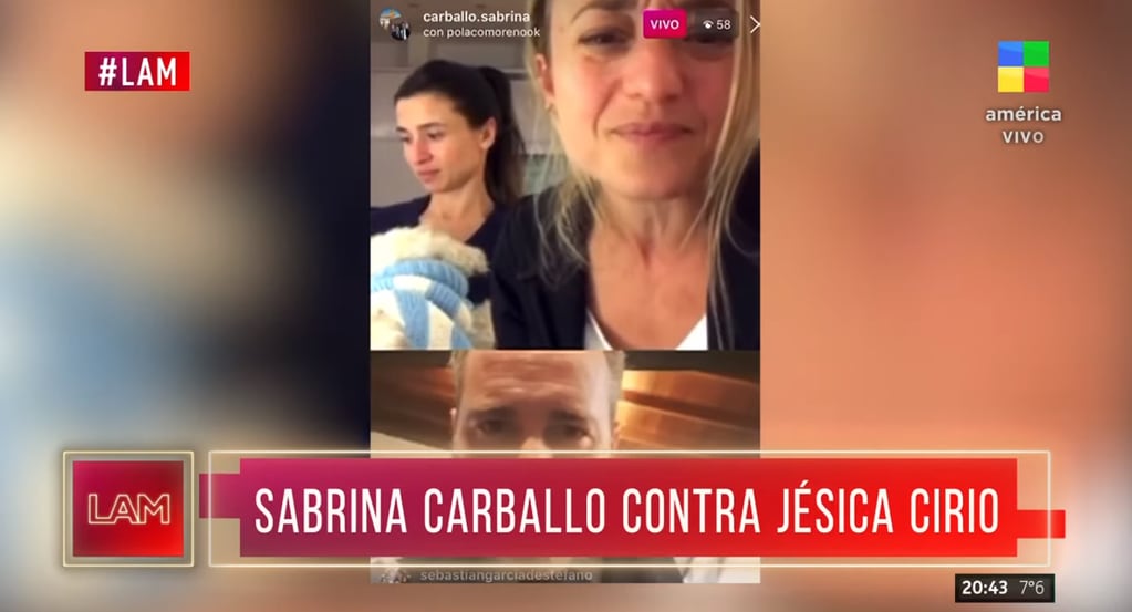 Sabrina Carballo apuntó contra una famosa y la destruyó (Captura de pantalla)