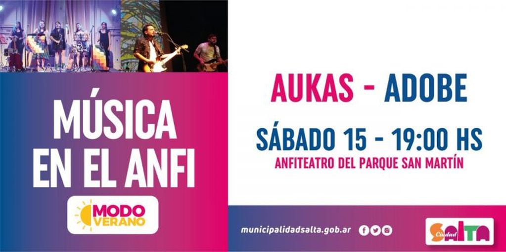 Música en el Anfi con Aukas y Adobe (Municipalidad de Salta)